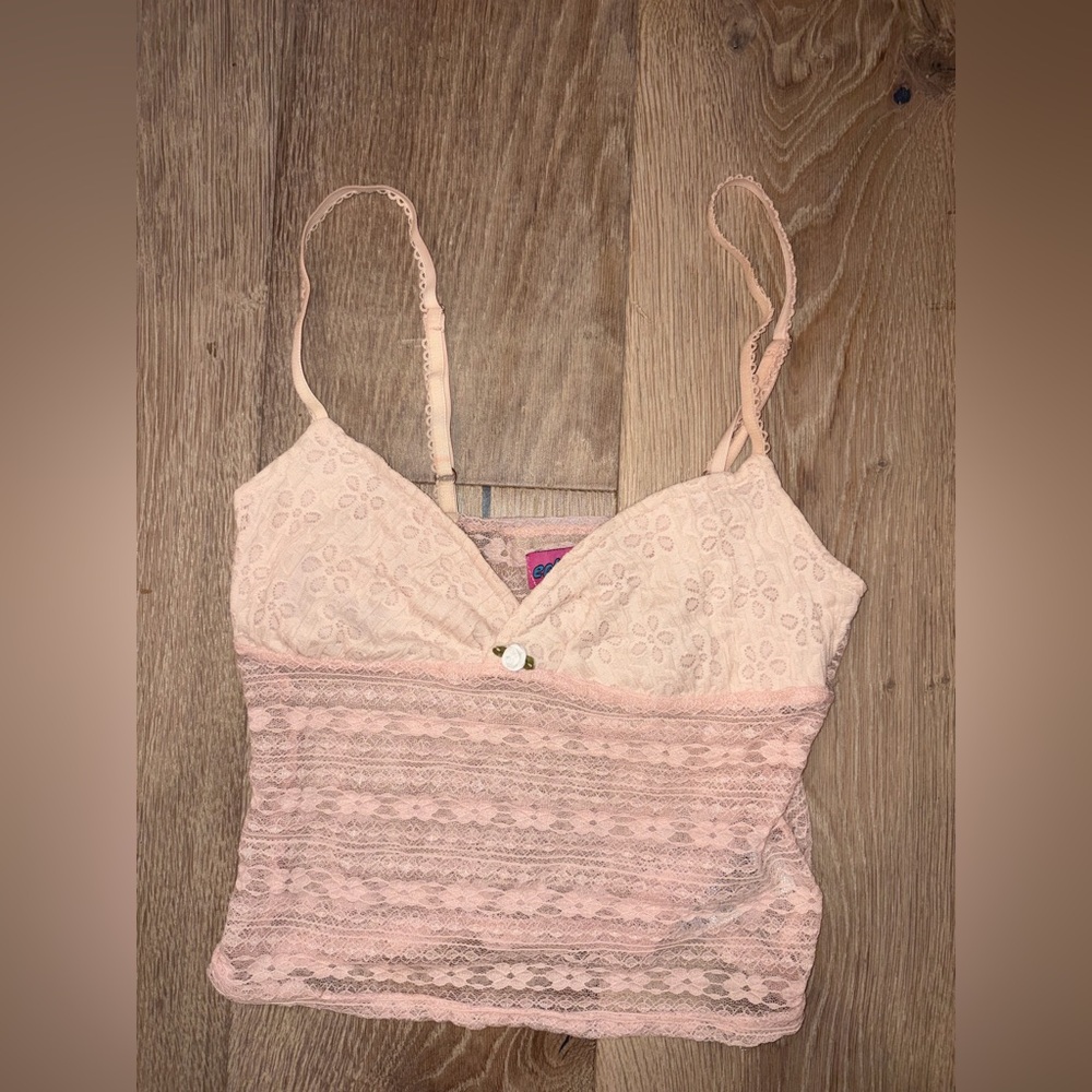 brand new edikted mesh tank top light pink xs
